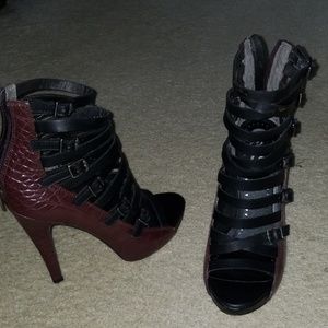 Strappy sandal heels